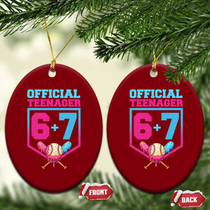Funny 67 Baseball 13th Birthday Ceramic Ornament Ice Cream Drip 13th Bday Official Teenager TS11 Print Your Wear