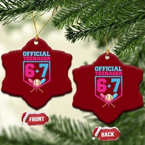 Funny 67 Baseball 13th Birthday Ceramic Ornament Ice Cream Drip 13th Bday Official Teenager TS11 Print Your Wear