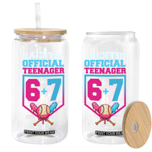 Funny 67 Baseball 13th Birthday Glass Can Ice Cream Drip 13th Bday Official Teenager TS11 Print Your Wear