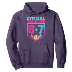 Funny 67 Baseball 13th Birthday Hoodie Ice Cream Drip 13th Bday Official Teenager TS11 Purple Print Your Wear