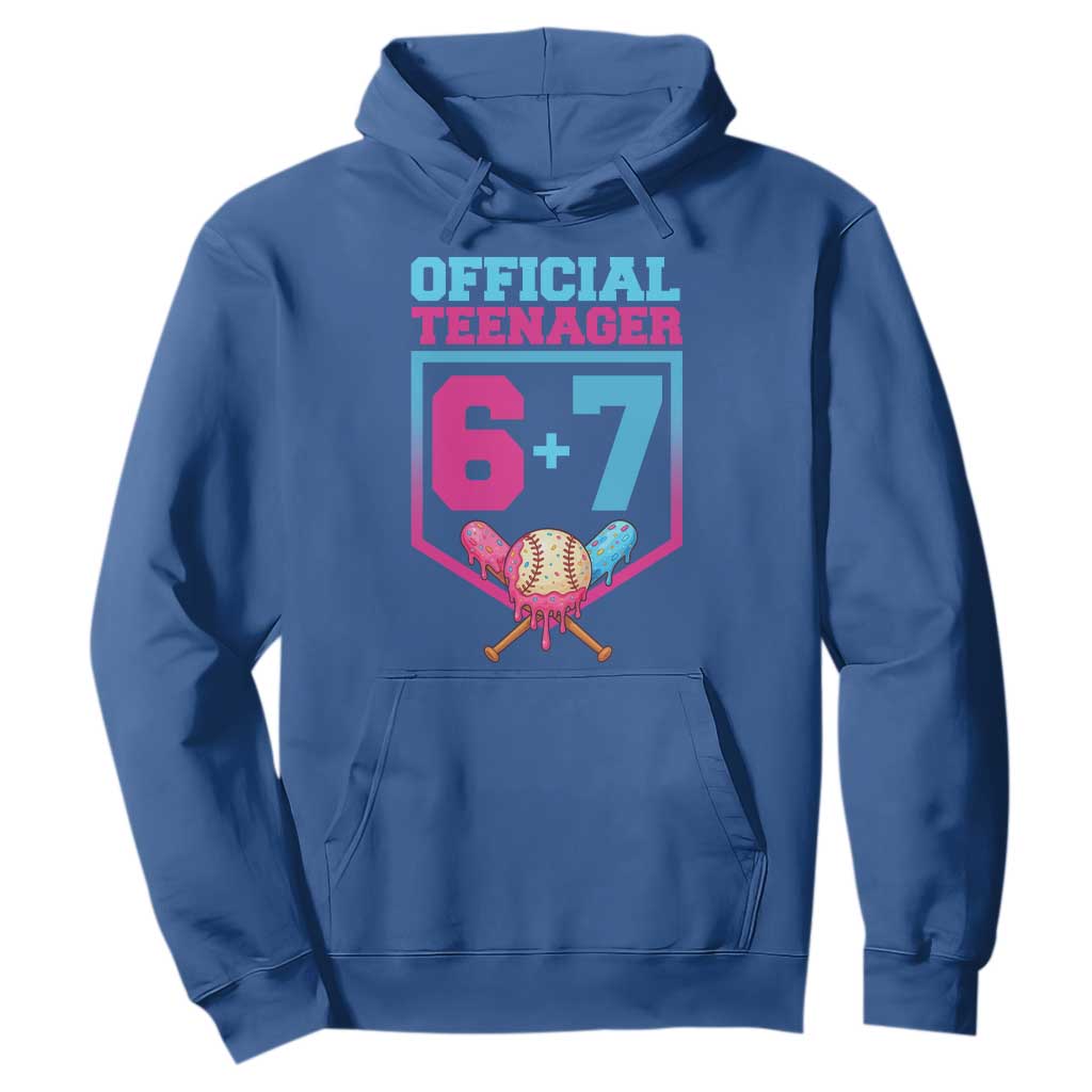 Funny 67 Baseball 13th Birthday Hoodie Ice Cream Drip 13th Bday Official Teenager TS11 Royal Blue Print Your Wear