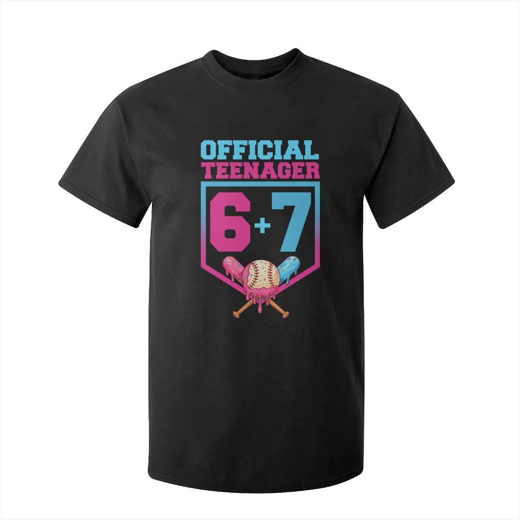 Funny 67 Baseball 13th Birthday T Shirt For Kid Ice Cream Drip 13th Bday Official Teenager TS11 Black Print Your Wear