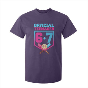 Funny 67 Baseball 13th Birthday T Shirt For Kid Ice Cream Drip 13th Bday Official Teenager TS11 Purple Print Your Wear