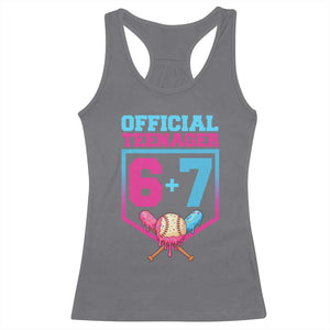 Funny 67 Baseball 13th Birthday Racerback Tank Top Ice Cream Drip 13th Bday Official Teenager TS11 Charcoal Print Your Wear