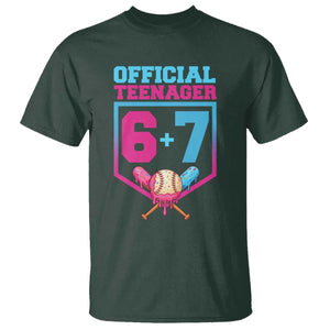 Funny 67 Baseball 13th Birthday T Shirt Ice Cream Drip 13th Bday Official Teenager TS11 Dark Forest Green Print Your Wear