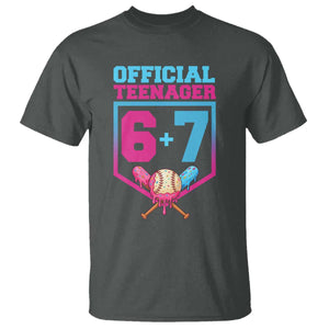 Funny 67 Baseball 13th Birthday T Shirt Ice Cream Drip 13th Bday Official Teenager TS11 Dark Heather Print Your Wear