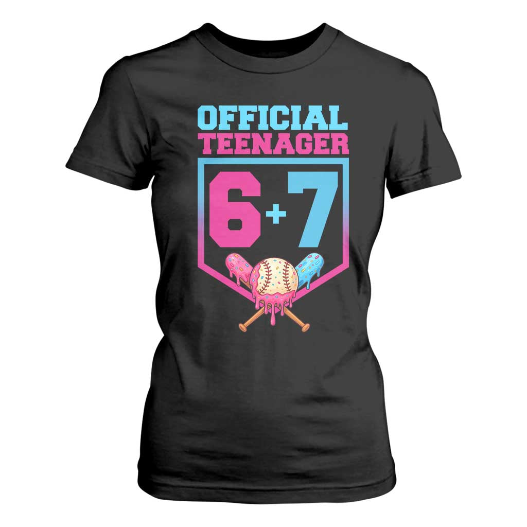 Funny 67 Baseball 13th Birthday T Shirt For Women Ice Cream Drip 13th Bday Official Teenager TS11 Black Print Your Wear