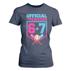 Funny 67 Baseball 13th Birthday T Shirt For Women Ice Cream Drip 13th Bday Official Teenager TS11 Navy Print Your Wear
