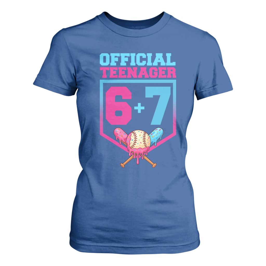 Funny 67 Baseball 13th Birthday T Shirt For Women Ice Cream Drip 13th Bday Official Teenager TS11 Royal Blue Print Your Wear