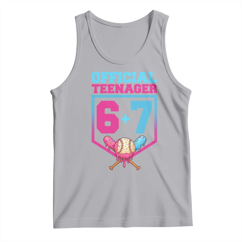 Funny 67 Baseball 13th Birthday Tank Top Ice Cream Drip 13th Bday Official Teenager TS11 Athletic Heather Print Your Wear