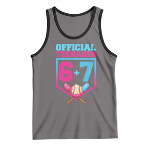 Funny 67 Baseball 13th Birthday Tank Top Ice Cream Drip 13th Bday Official Teenager TS11 Deep Heather Black Print Your Wear