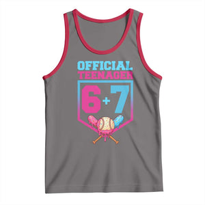 Funny 67 Baseball 13th Birthday Tank Top Ice Cream Drip 13th Bday Official Teenager TS11 Deep Heather Red Print Your Wear