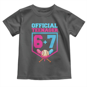 Funny 67 Baseball 13th Birthday Toddler T Shirt Ice Cream Drip 13th Bday Official Teenager TS11 Dark Heather Print Your Wear