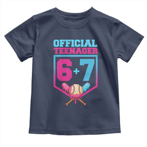 Funny 67 Baseball 13th Birthday Toddler T Shirt Ice Cream Drip 13th Bday Official Teenager TS11 Navy Print Your Wear