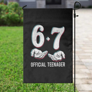 Funny 67 13th Birthday Garden Flag 6 7 Thirteen Year Old Official Teenager Hands TS11 Print Your Wear