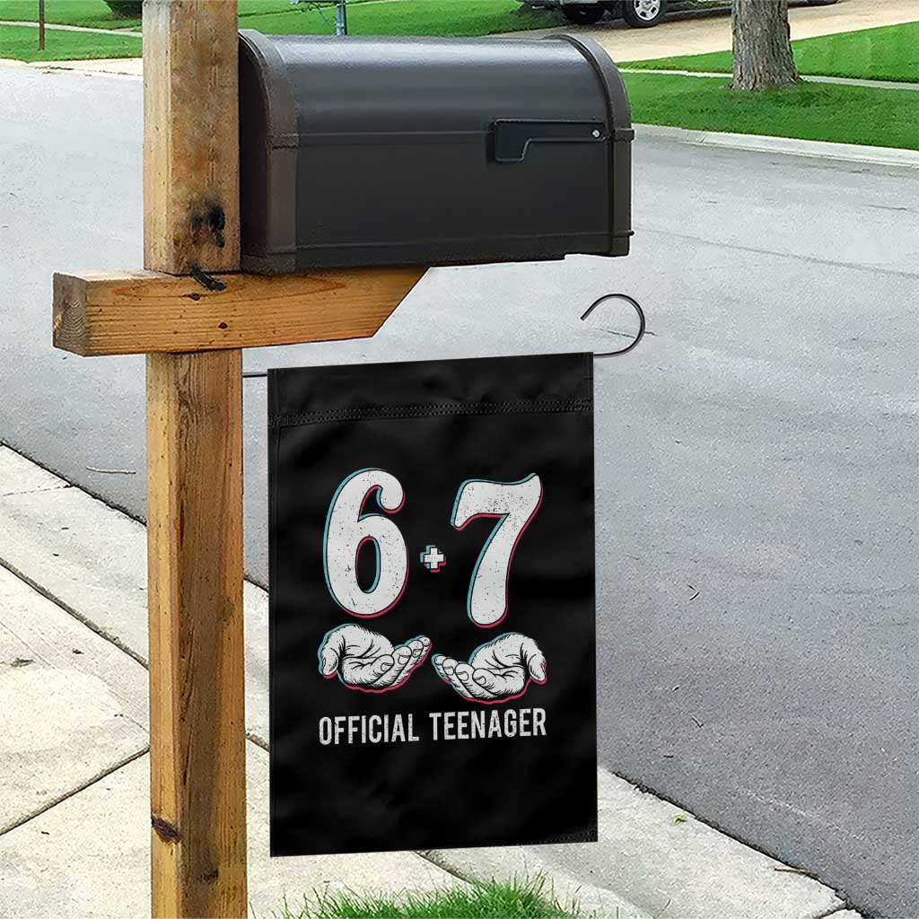 Funny 67 13th Birthday Garden Flag 6 7 Thirteen Year Old Official Teenager Hands TS11 Print Your Wear