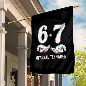 Funny 67 13th Birthday Garden Flag 6 7 Thirteen Year Old Official Teenager Hands TS11 Print Your Wear