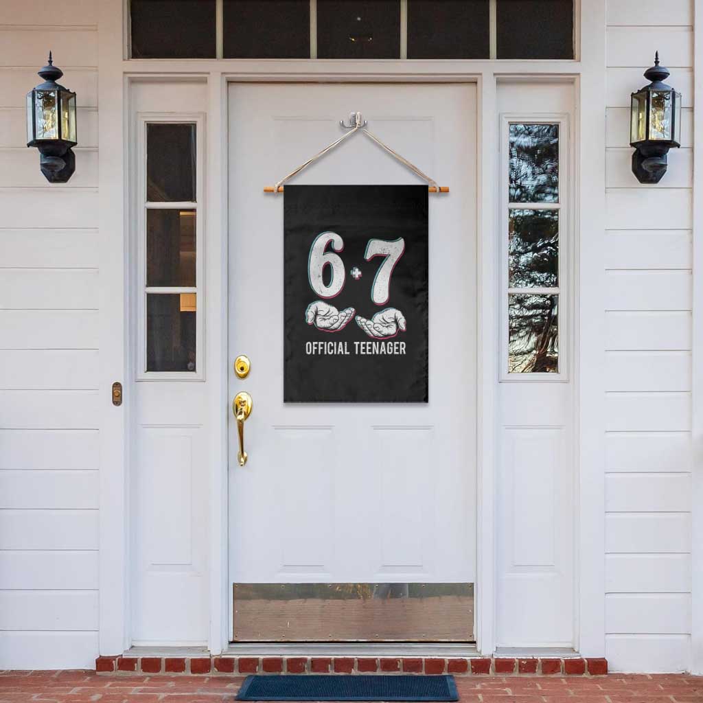 Funny 67 13th Birthday Garden Flag 6 7 Thirteen Year Old Official Teenager Hands TS11 Print Your Wear
