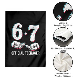 Funny 67 13th Birthday Garden Flag 6 7 Thirteen Year Old Official Teenager Hands TS11 Print Your Wear