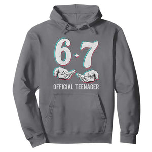 Funny 67 13th Birthday Hoodie 6 7 Thirteen Year Old Official Teenager Hands TS11 Charcoal Print Your Wear