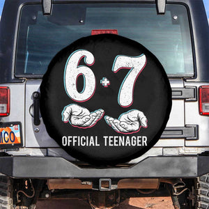 Funny 67 13th Birthday Spare Tire Cover 6 7 Thirteen Year Old Official Teenager Hands TS11 No hole Black Print Your Wear