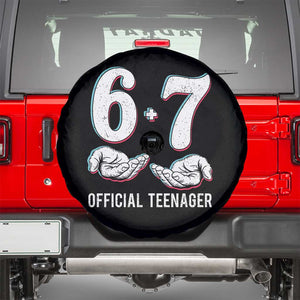 Funny 67 13th Birthday Spare Tire Cover 6 7 Thirteen Year Old Official Teenager Hands TS11 Black Print Your Wear