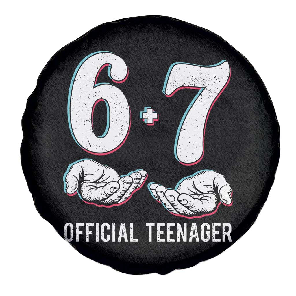 Funny 67 13th Birthday Spare Tire Cover 6 7 Thirteen Year Old Official Teenager Hands TS11 Print Your Wear