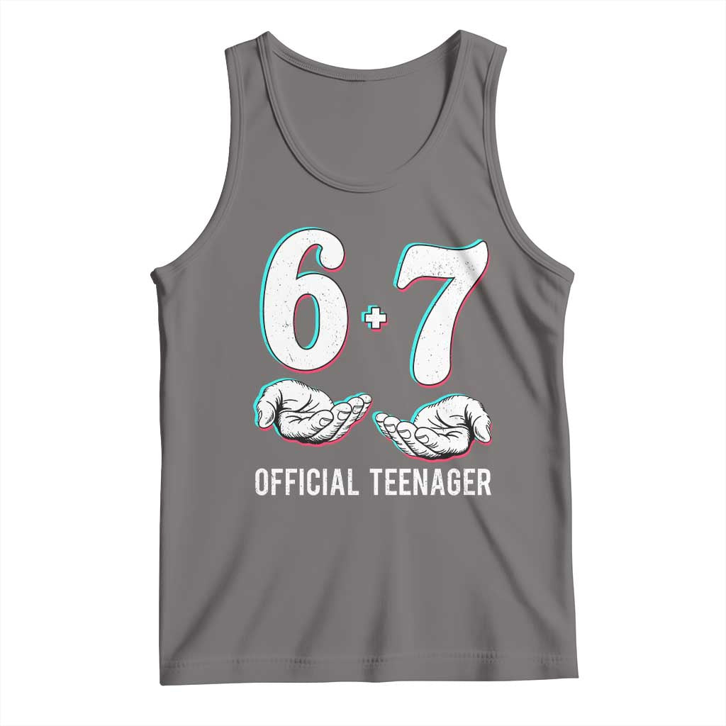 Funny 67 13th Birthday Tank Top 6 7 Thirteen Year Old Official Teenager Hands TS11 Deep Heather Print Your Wear
