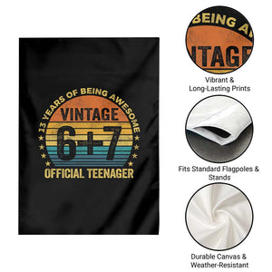 Funny 67 13th Birthday Garden Flag Official Teenager 13 Years Of Being Awesome TS11 Print Your Wear
