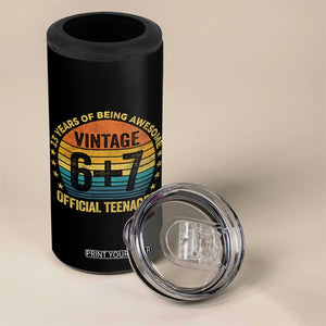 Funny 67 13th Birthday 4 in 1 Can Cooler Tumbler Official Teenager 13 Years Of Being Awesome TS11 Print Your Wear