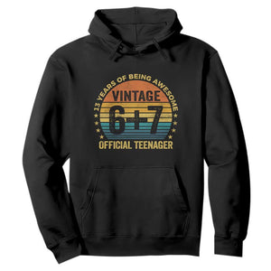 Funny 67 13th Birthday Hoodie Official Teenager 13 Years Of Being Awesome TS11 Black Print Your Wear