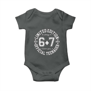 Funny 67 13th Birthday Baby Onesie Est 2013 Limited Edition Official Teenager TS11 Dark Heather Print Your Wear