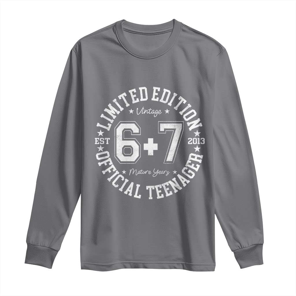 Funny 67 13th Birthday Long Sleeve Shirt Est 2013 Limited Edition Official Teenager TS11 Charcoal Print Your Wear