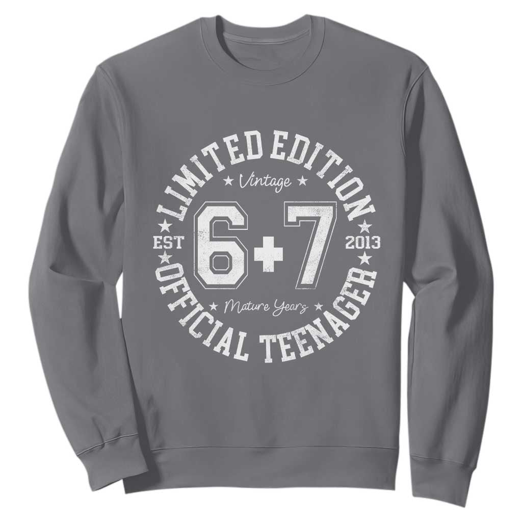 Funny 67 13th Birthday Sweatshirt Est 2013 Limited Edition Official Teenager TS11 Charcoal Print Your Wear