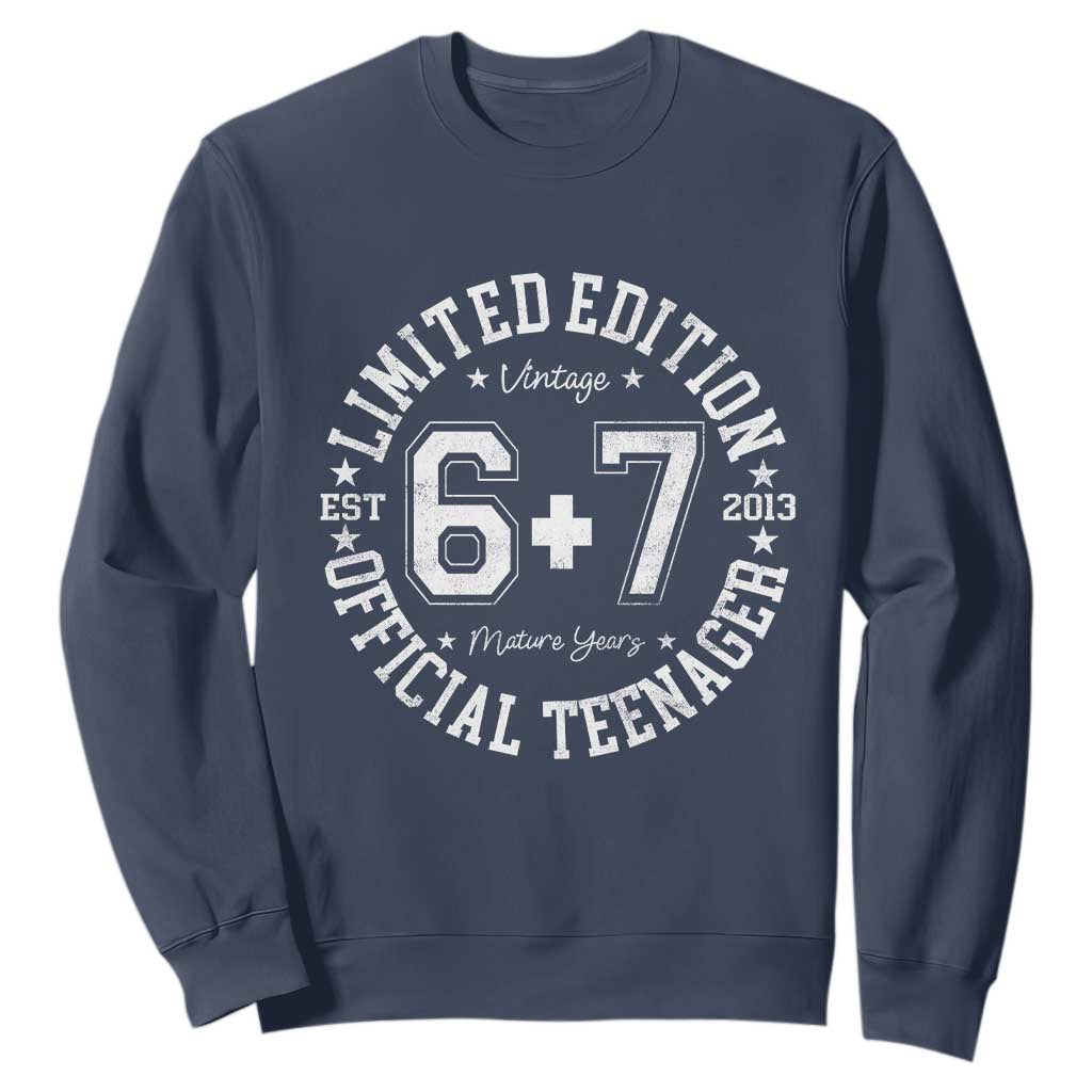 Funny 67 13th Birthday Sweatshirt Est 2013 Limited Edition Official Teenager TS11 Navy Print Your Wear