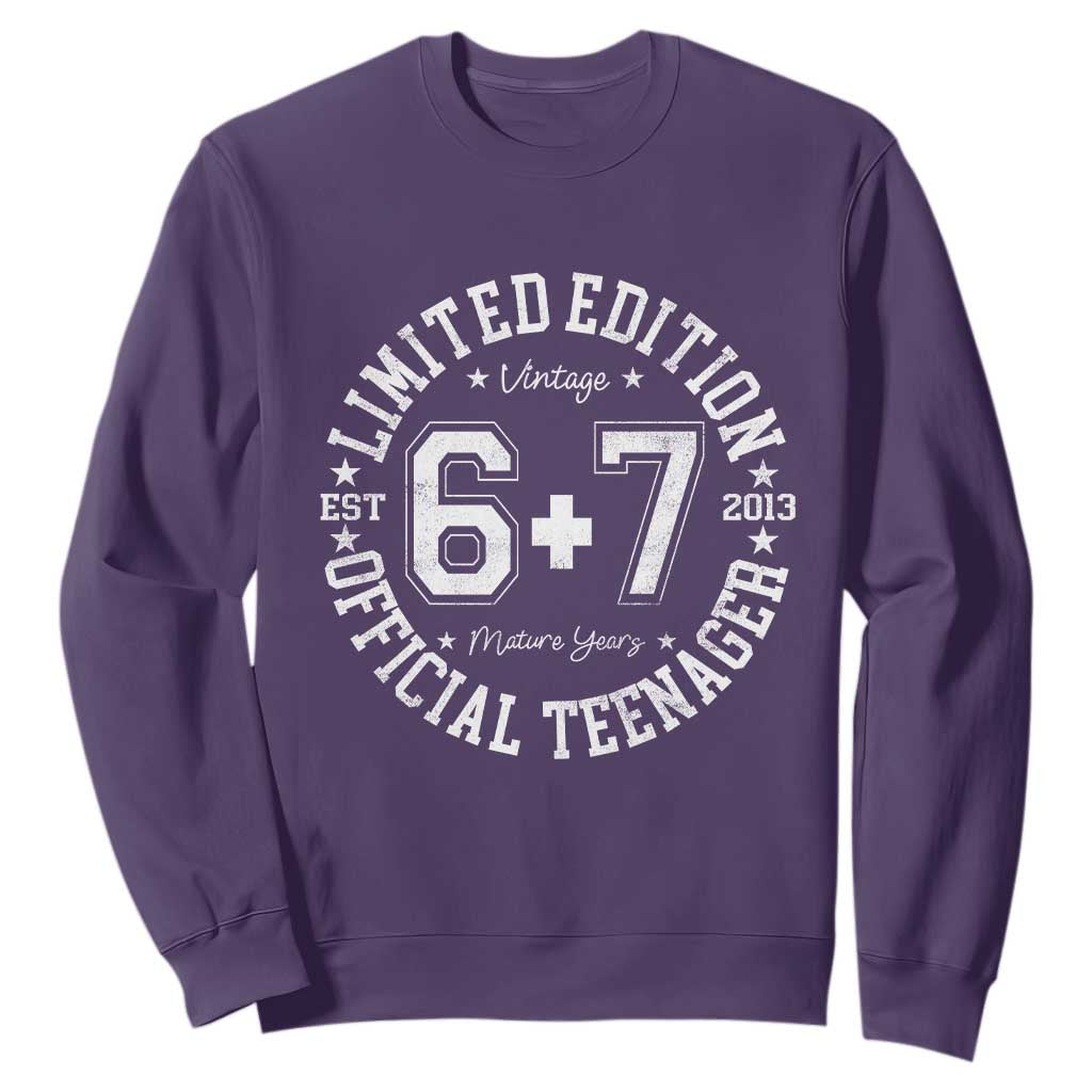 Funny 67 13th Birthday Sweatshirt Est 2013 Limited Edition Official Teenager TS11 Purple Print Your Wear