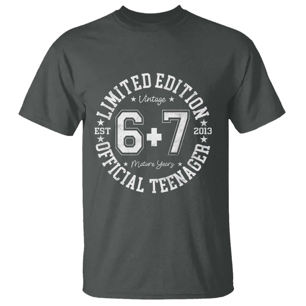 Funny 67 13th Birthday T Shirt Est 2013 Limited Edition Official Teenager TS11 Dark Heather Print Your Wear