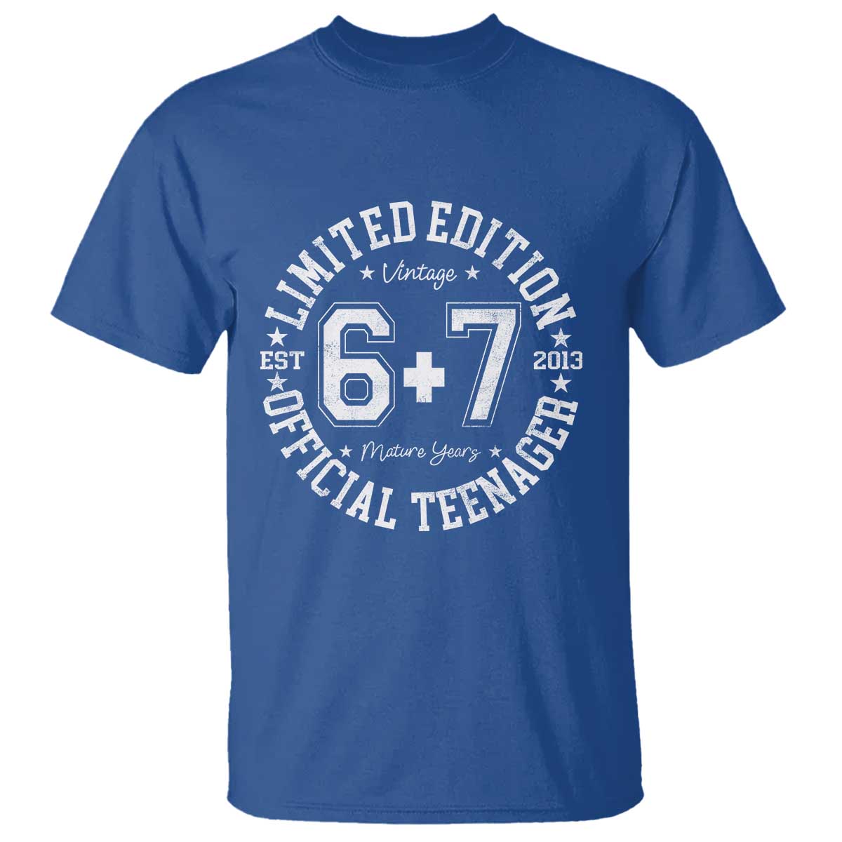 Funny 67 13th Birthday T Shirt Est 2013 Limited Edition Official Teenager TS11 Royal Blue Print Your Wear