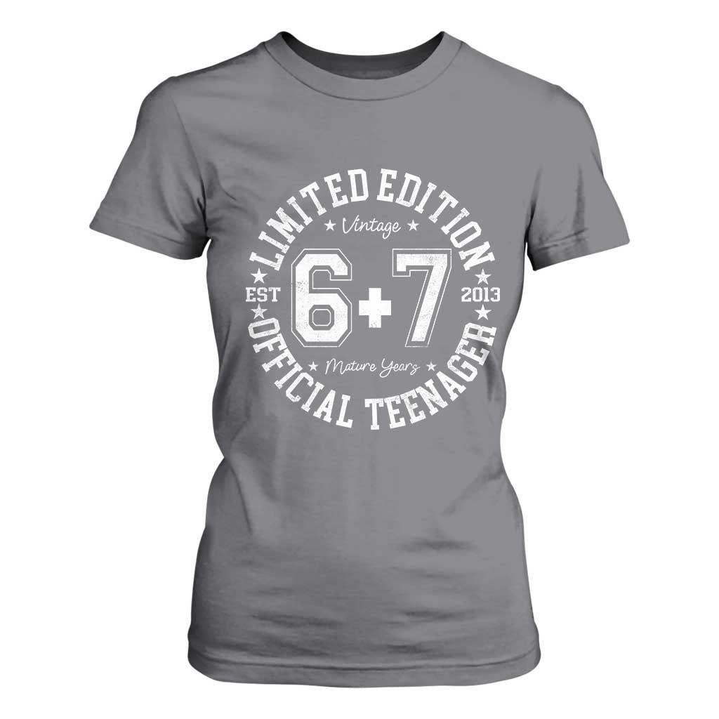 Funny 67 13th Birthday T Shirt For Women Est 2013 Limited Edition Official Teenager TS11 Charcoal Print Your Wear