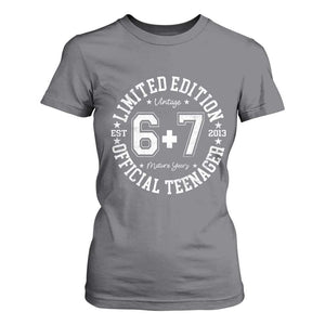 Funny 67 13th Birthday T Shirt For Women Est 2013 Limited Edition Official Teenager TS11 Charcoal Print Your Wear