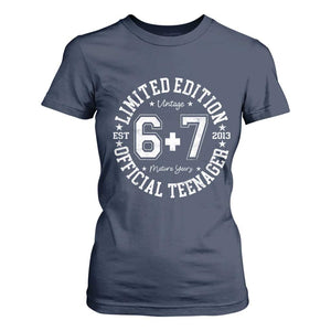 Funny 67 13th Birthday T Shirt For Women Est 2013 Limited Edition Official Teenager TS11 Navy Print Your Wear
