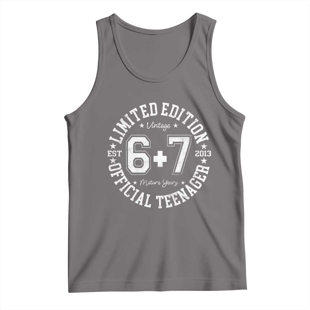 Funny 67 13th Birthday Tank Top Est 2013 Limited Edition Official Teenager TS11 Deep Heather Print Your Wear