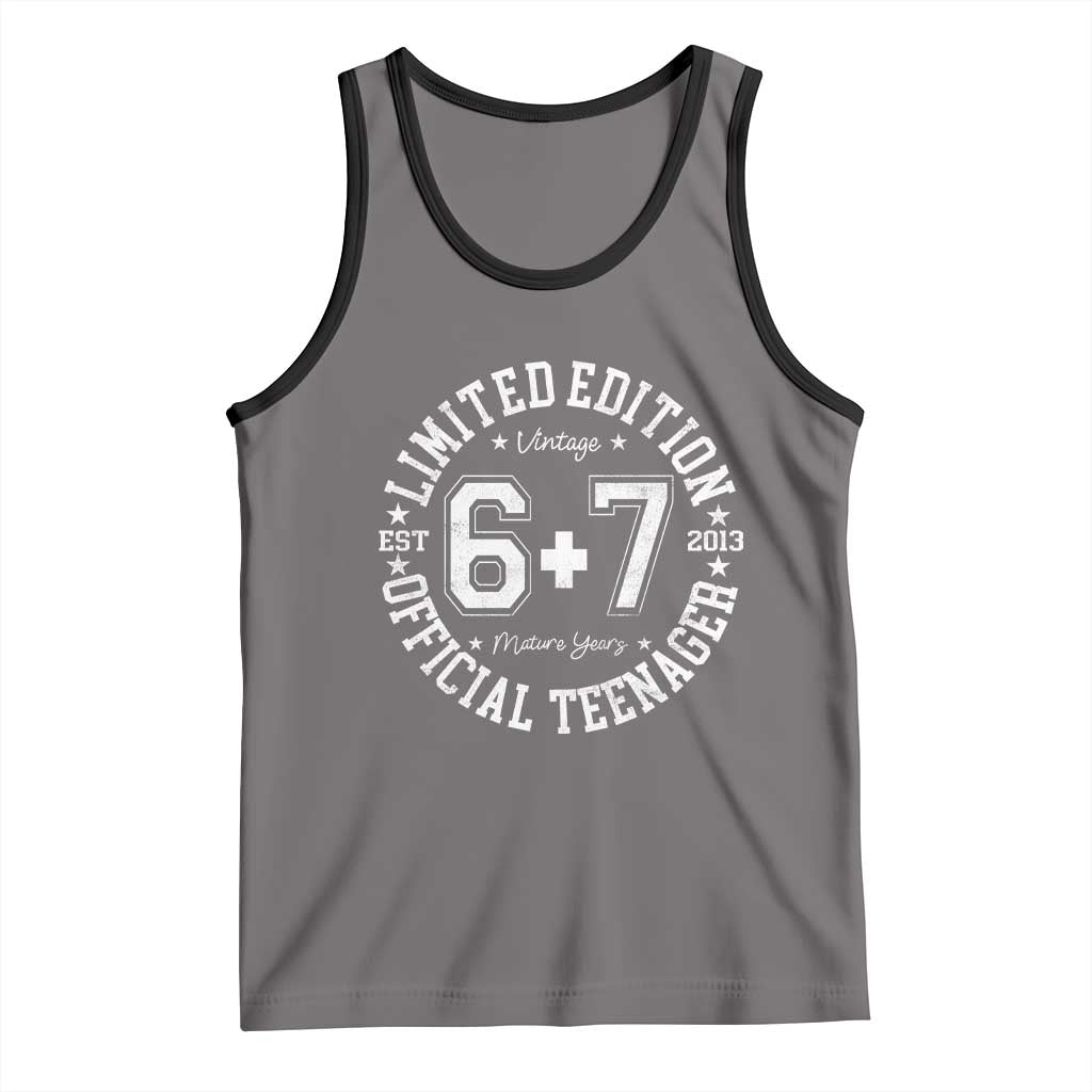 Funny 67 13th Birthday Tank Top Est 2013 Limited Edition Official Teenager TS11 Deep Heather Black Print Your Wear