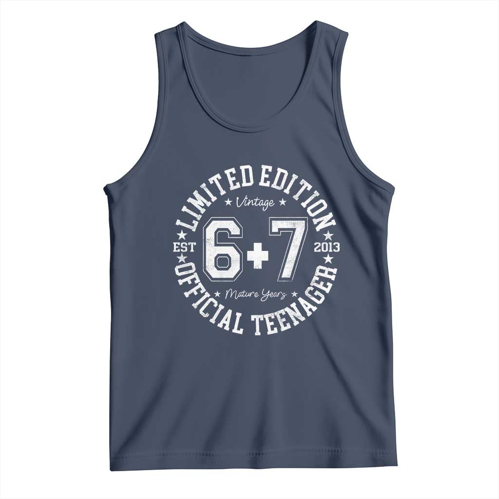 Funny 67 13th Birthday Tank Top Est 2013 Limited Edition Official Teenager TS11 Navy Print Your Wear