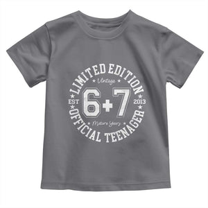 Funny 67 13th Birthday Toddler T Shirt Est 2013 Limited Edition Official Teenager TS11 Charcoal Print Your Wear