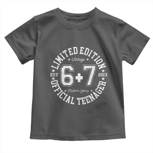 Funny 67 13th Birthday Toddler T Shirt Est 2013 Limited Edition Official Teenager TS11 Dark Heather Print Your Wear
