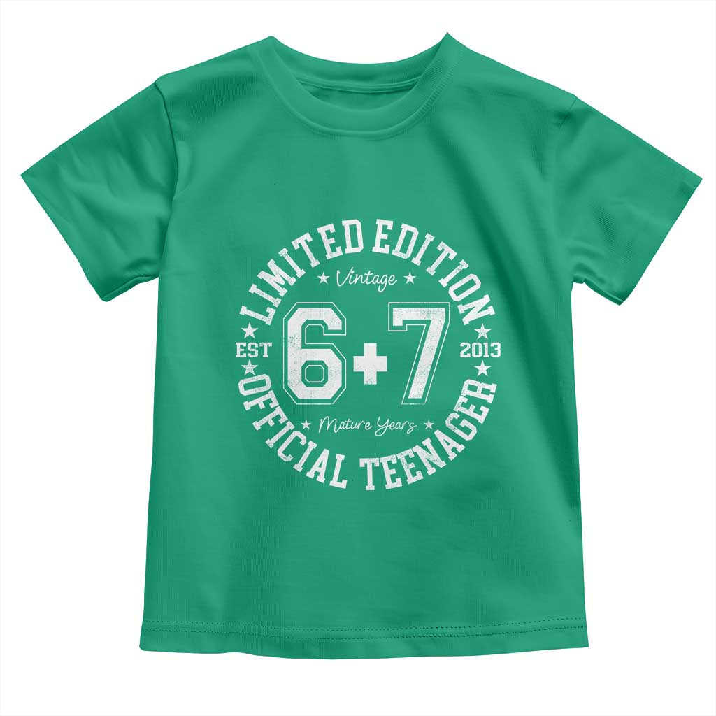 Funny 67 13th Birthday Toddler T Shirt Est 2013 Limited Edition Official Teenager TS11 Irish Green Print Your Wear