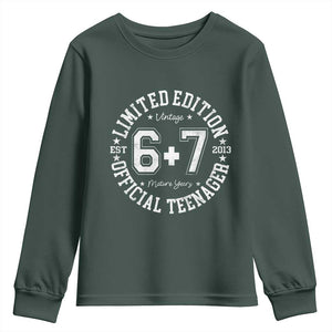 Funny 67 13th Birthday Youth Sweatshirt Est 2013 Limited Edition Official Teenager TS11 Dark Forest Green Print Your Wear