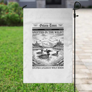 Funny Stupid Canadian Wolf Bird Garden Flag Funny Common Loon Newspaper LGBT Hockey TS11 Print Your Wear