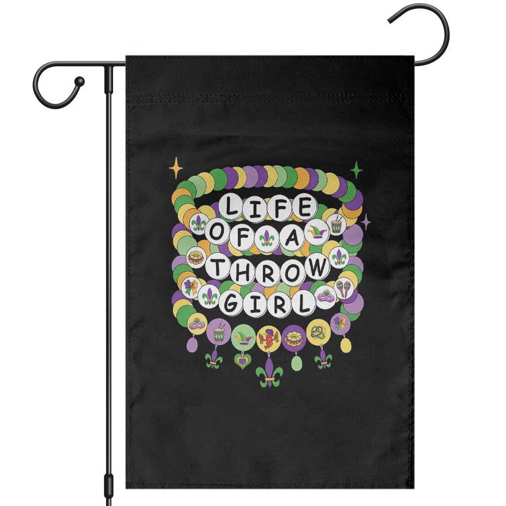 Funny Mardi Gras Throw Girl Life Garden Flag Friendship Bracelet Beads TS11 Black Print Your Wear
